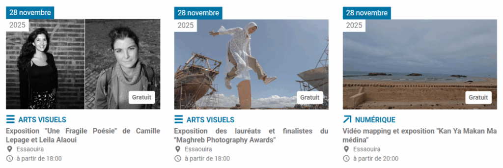 Programme 2025 RDV de la photo Essaouira