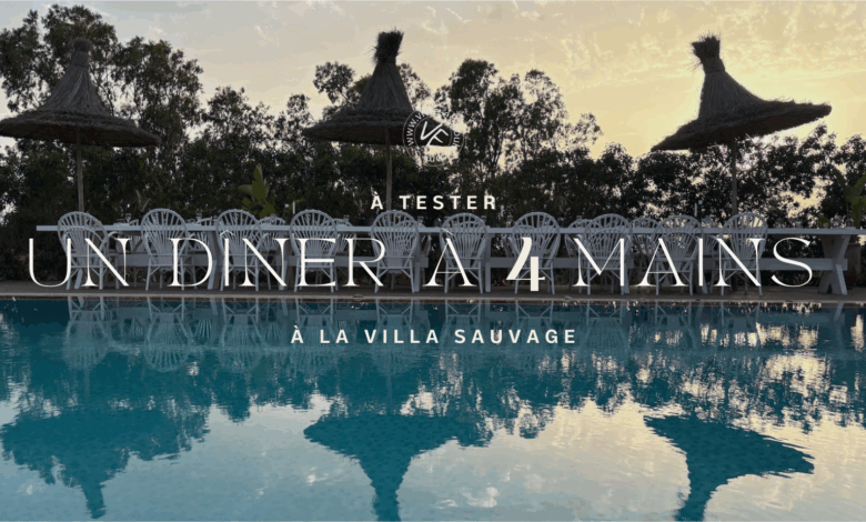 Photo d'illustration d'un article sur les dîners à 4 mains à La Villa Sauvage Essaouira