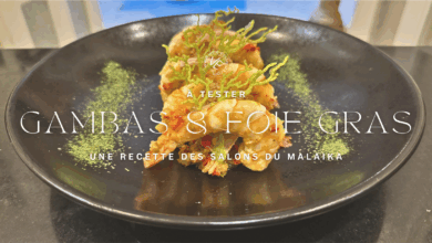 Photo illustration d'un article sur la recette gambas et foie gras du Riad Malaika Essaouira