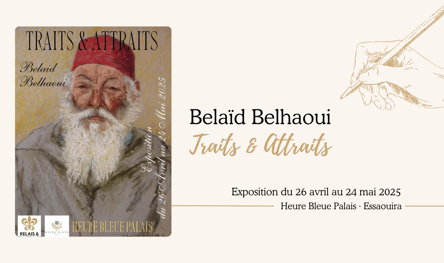 Photo d'illustration d'un article sur l'exposition de Belaïd Belhaoui à l'Heure Bleue Palais Essaouira