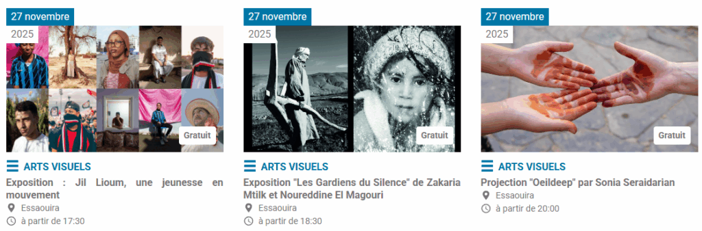 Programme 2025 RDV de la photo Essaouira