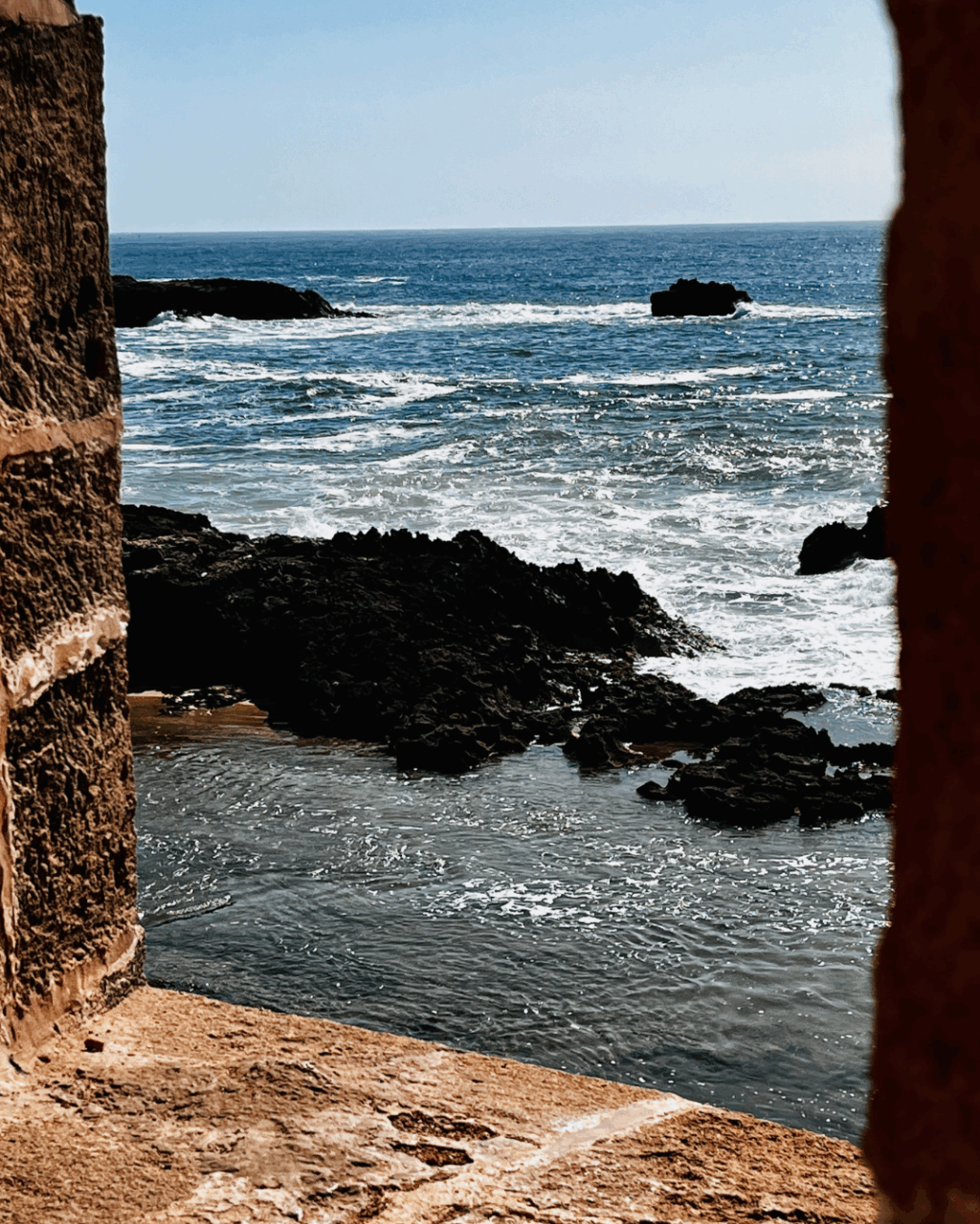 Vue sur l'océan depuis la Skala de la Kasbah