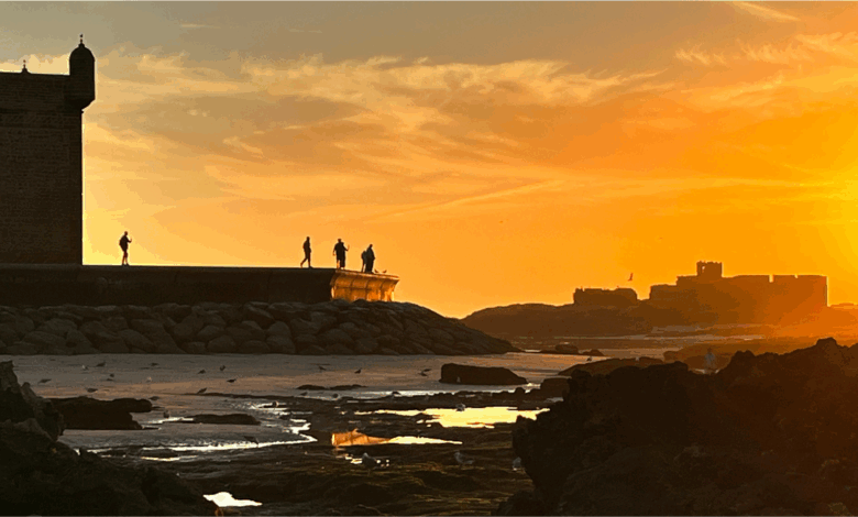 La Skala du port à Essaouira au coucher du soleil