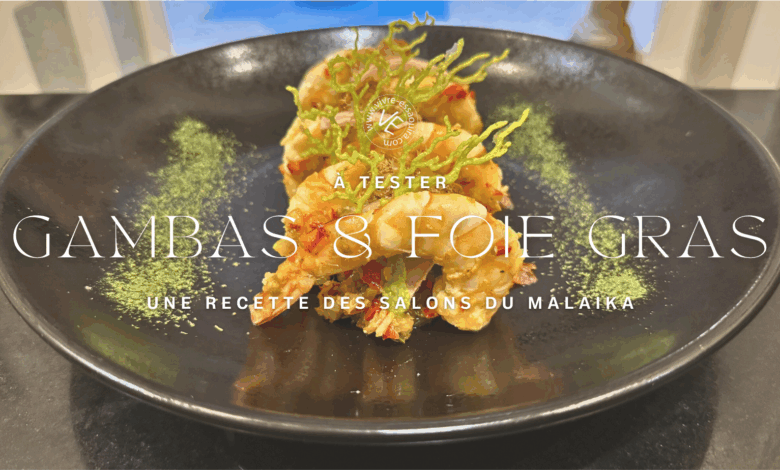 Photo illustration d'un article sur la recette gambas et foie gras du Riad Malaika Essaouira